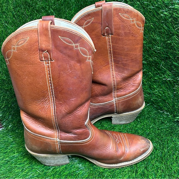 ACME Brown Western Cowboy Boots - Picture 8 of 10